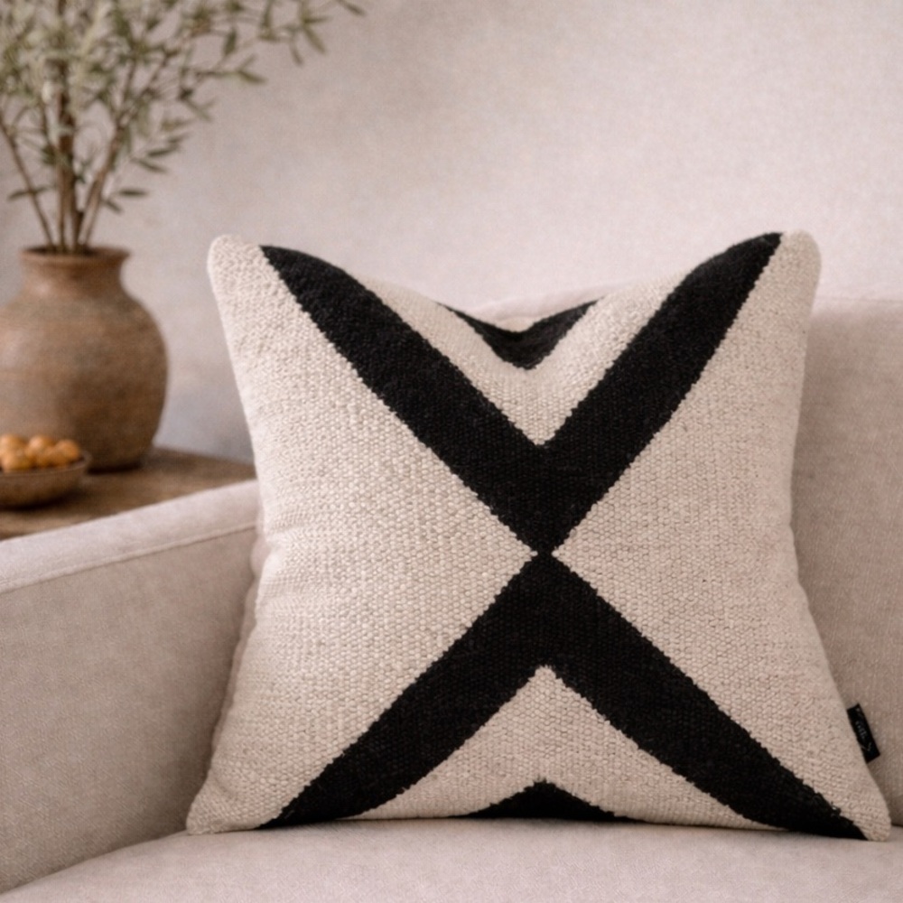 Busa Designs Black X Kilim Pillow Cover